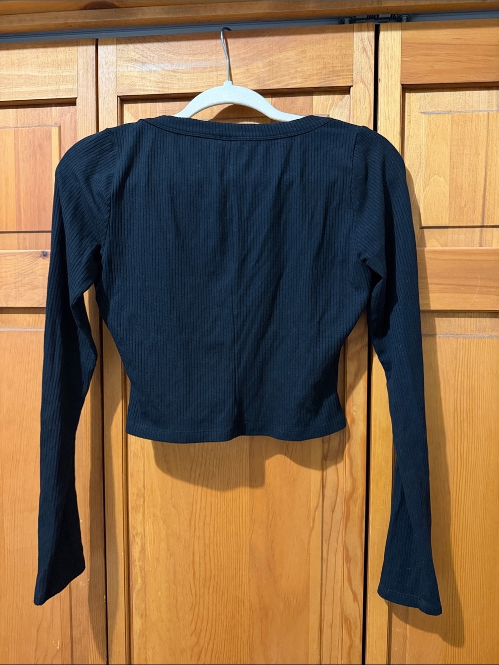 Reformation Paige Knit Long Sleeve Ribbed Crop Top - Picture 5 of 5